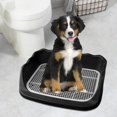 thumbnail image 4 of pitrice Pet Toilet Cleaning Tool Plastic Corner Lavatory Basin for Cat Dogs Ferret Black, 4 of 8