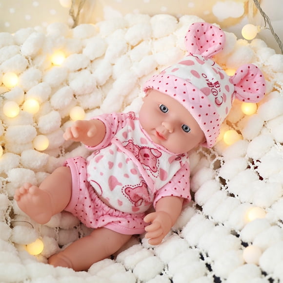 Meitianfacai 12 Inch Doll With Accessories Set Soft Dolls For 3+ Year Old Girls Boy Toys For Birthday Gift Can Make Sound, Pink