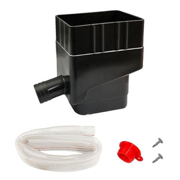 Rain Water Collection System Connector Downspouts Diverter Colander Rainwater Roof Water Diverter for Gardening, Yard, Lawn, Patio, Landscape Black