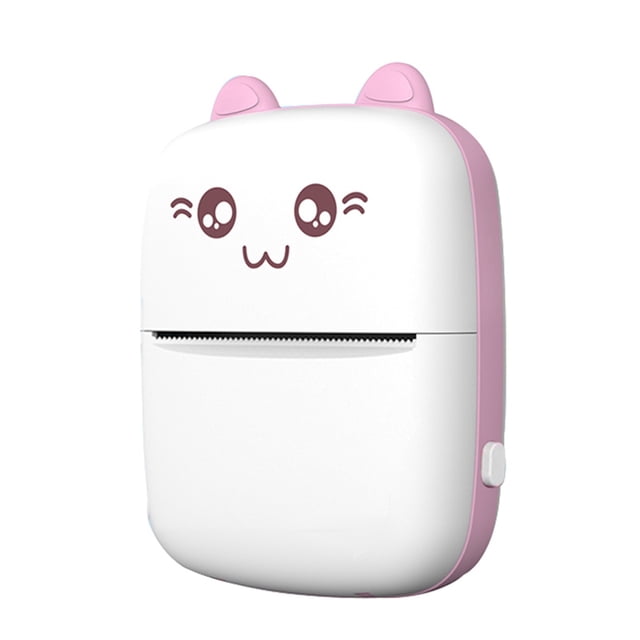 Imprimante Thermique Mini Portable Sans Fil Bluetooth 200 Dpi Photo Étiquette Mémo Étudiant Question Erronée Impression avec Câble USB, Impression Multi-Format