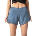 thumbnail image 4 of Timegard Running Shorts for Women Elastic High Waist Trackshorts Workout Shorts with Zipper Pockets, 4 of 4