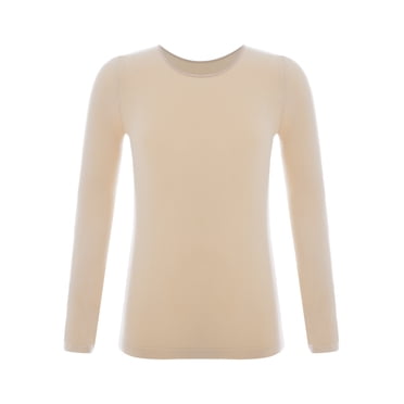 Choomomo Kids Girls Thermal Underwear Tops Stretchy Long Sleeve Base Layer Undershirts for Dance Training Type A Nude S