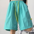 thumbnail image 4 of TopLLC Mens Shorts, Men shorts Shorts Men's Wide-Leg Style Solid Color Drawstring Pocket Quick Drying Casual Work Shorts., 4 of 5
