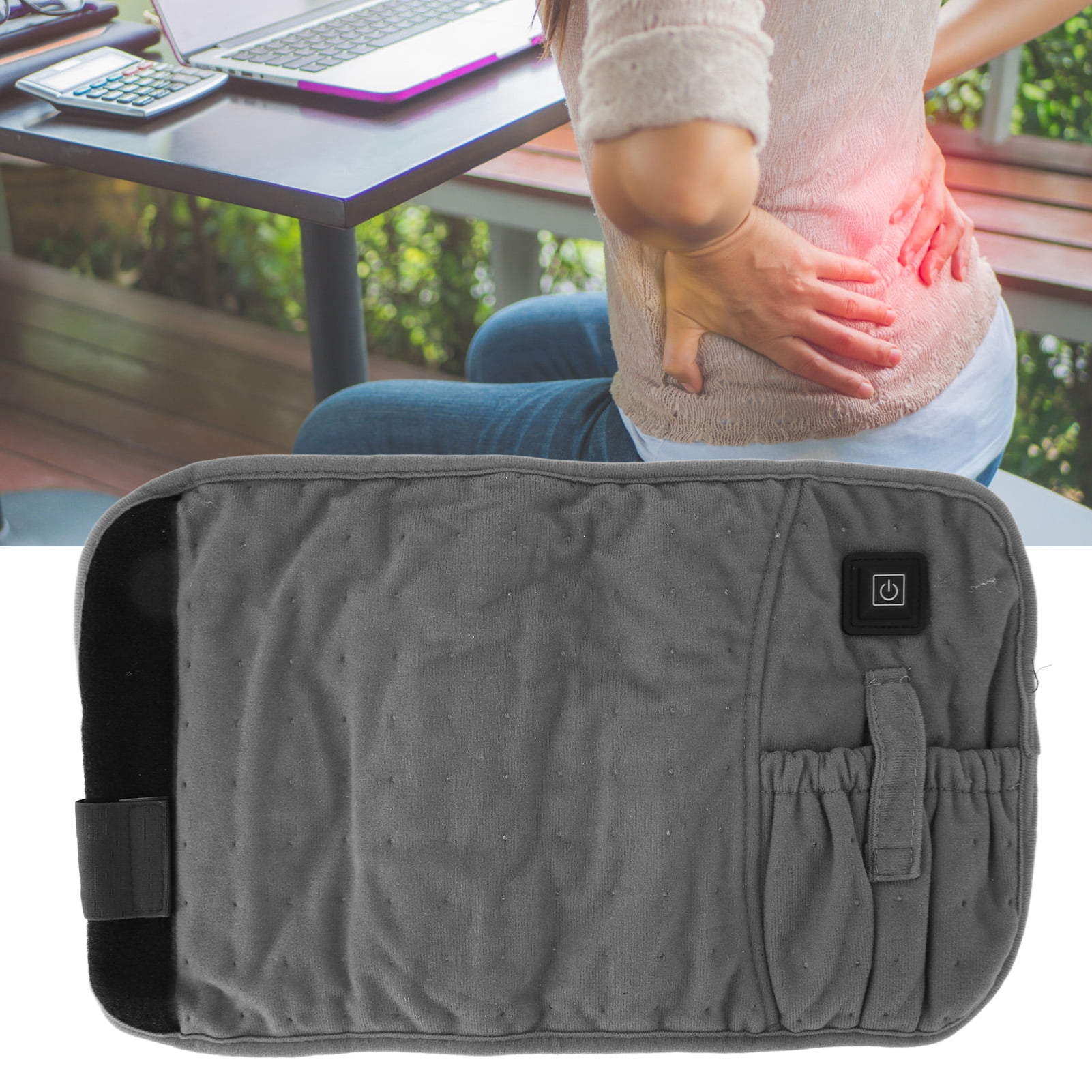 Heated Back Wrap Back Heating Pad USB Back Heating Pad Electric Heated Back Wrap Portable Soft Waist Heating Pad With Adjustable Strap For Herniated Disc Menstrual Pain