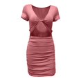 thumbnail image 2 of Gspmoly Robes d'Été pour Femmes, Robe à Enfiler Imprimée à Col Rond et Manches Courtes pour Femmes, Robe de Cocktail, Vente de Liquidation, 2 of 3