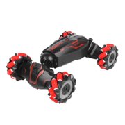 SIYTUAU Red 2 4G Rc Stunt Car With Light Spray Transforming Vehicle Plastic Rechargeable Remote Control Off Road Car For Boys Kids Gift Red Car Red