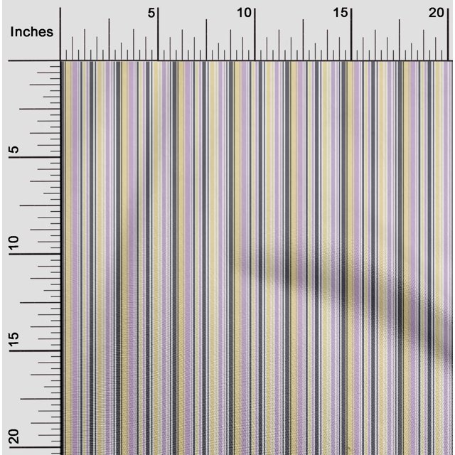oneOone Georgette Viscose Fabric Multicolor Stripe Print Fabric By Yard 42 Inch Wide