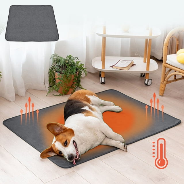 Self Warming Pet Mat for Cats Dogs, Usavan Extra Warm Self Heating Pet Bed Pad, Non-Slip Machine Washable Portable Pet Mat for Indoor Outdoor Use Crate Furniture