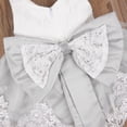 thumbnail image 4 of 2 Pcs Robe pour Nouveau-Née Fille en Dentelle, Robe Tutu de Princesse, Robe de Fête d'Anniversaire et de Vacances + Bandeau, Ensembles 0-24 m, 4 of 5