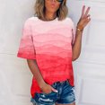 thumbnail image 2 of CEHVOM T-shirt Imprimé de Mode pour Femmes, Manches Courtes, Blouse à Col Rond, Hauts Décontractés, Liquidation, 2 of 5