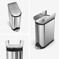 thumbnail image 2 of Simplehuman 12 Gal / 45 Liter Butterfly Step Trash Can Fingerprint-Proof Stainless Steel, 2 of 5
