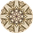 thumbnail image 1 of Ahgly Company Tapis Rond Lavable en Machine Intérieur Transitionnel Or Vanille, 5 Pieds Rond, 1 of 7