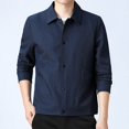 thumbnail image 2 of LOVZFMLL Veste de Golf pour Homme Légère Décontractée à Col Rabattu Coupe-Vent Boutonnée Printemps Automne Manteaux de Golf Vêtements d'Extérieur avec Poches, 2 of 6