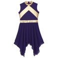 thumbnail image 4 of MSemis Robe de Danse de Louange Sans Manches pour Filles Enfants, Robe de Culte Liturgique, Costume, Robe d'Église, Robe Longue 6-16 Ans Violet 6, 4 of 6