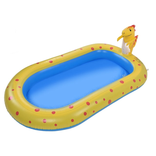 Dinosaur Swimming Pool, 67 X 41 X 26in Play Center Birthday Gift Inflatable Swimming Pool Outdoor With Repair Patch For Backyard