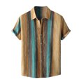 thumbnail image 1 of Birdeem Mens Beach Short Sleeve Button Hawaiian Textured Casual Solid Dress Shirts, 1 of 12