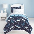 thumbnail image 4 of dream FACTORY Kids 7-Piece Complete Set Easy-Wash Super Soft Microfiber Comforter Bedding, Full, Blue Sharks, 4 of 4