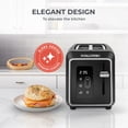 thumbnail image 3 of Kalorik Designer Series Digital 2-Slice Toaster, in Black with Silver, 3 of 9