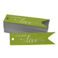 thumbnail image 1 of Inkdotpot Pack Of 50 Real Silver Foil Paper Tags Made With Love Text Favor Hang Tags, 1 of 6