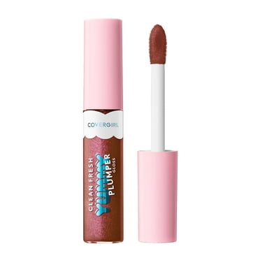 COVERGIRL Clean Fresh Yummy Gloss, Plumper Gloss, Shiny Gloss, Vegan Formula, Volumizing Lip Plumper, Easy to Apply, Minty Flavor