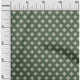 thumbnail image 2 of oneOone Rayon Olive Green Fabric Asian Block Geometrical Shape Craft Projects Decor Fabric Printed By The Yard 56 Inch Wide, 2 of 4
