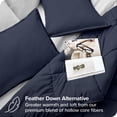 thumbnail image 3 of Bare Home Goose Down Alternative Comforter Set - 3 Piece Set - Oversized King, Midnight Blue, 3 of 7