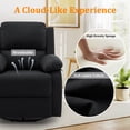 thumbnail image 4 of YSICK Small Swivel Rocker Recliner Chair for Small Spaces Linen for Living Room,Black, 4 of 6