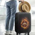 thumbnail image 3 of Travel Luggage Cover Suitcase Protector Fits 18-32 Inch Luggage Wheel Covers Patterned Travel Related Items Flower Luggage Protector Elastic Luggage Anti-scratch Suitcase Cover S, 3 of 5