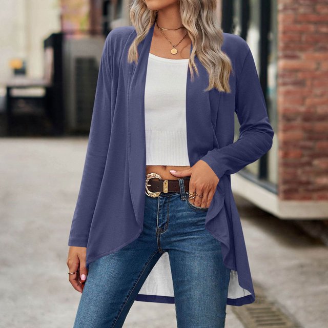 Soki Womens Cardigan Fall Spring Lightweight Jacket Summer Long Sleeve Kimono S-2XL