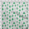 thumbnail image 4 of oneOone Georgette Viscose Green Fabric Kawai Craft Projects Decor Fabric Printed By The Yard 42 Inch Wide-PM, 4 of 5