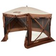 thumbnail image 1 of CLAM Quick-Ensemble Pavillon 12,5 x 12,5 Pieds Abri de Camping Extérieur Portable, Brun (Utilisé), 1 of 12