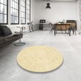 thumbnail image 3 of Ahgly Company Indoor Square Abstract Sun Yellow Oriental Area Rugs, 7' Square, 3 of 6