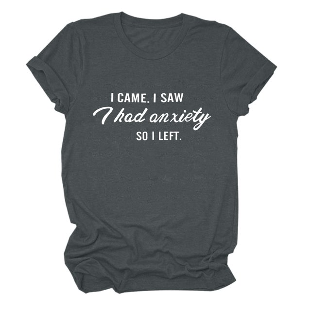 Hauts Tuniques pour Femmes Manches Courtes Femmes Décontracté T-Shirt à Imprimé Lettres Col Rond T-Shirt Manches Courtes Hauts Tunique