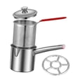 thumbnail image 4 of Stainless Steel Deep Fryer Pot Soup Pot Portable Small Deep Fryer Pot Cooking Pot for Kitchen Camping Steaming Fits All Stovetops Frying Burner Rack 1.8L, 4 of 8