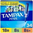 thumbnail image 2 of Tampax Pearl Tampons Multipack, with LeakGuard Braid, Regular/Super/Super Plus Absorbency, Unscented, 2 of 23
