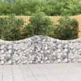 thumbnail image 1 of vidaXL Arched Gabion Baskets 11 pcs 200x30x80/100 cm Galvanised Iron, 1 of 4