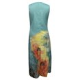 thumbnail image 5 of LOVZFMLL Dresses Women Casual Draw Back Printed Sleeveless Ruffle Lace-up Cold Shoulder Dress, 5 of 5