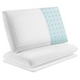 thumbnail image 1 of MARNUR Adjustable Memory Foam Pillow 27.5" x 15.7" with High-Support Removable Layer, Dual-Sided Pillowcase, Checkered Pattern, 1 of 13