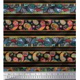 thumbnail image 1 of Soimoi Green polyester Crepe Fabric Flying Woodpecker Bird Print Sewing Fabric Yard 52 Inch Wide, 1 of 3