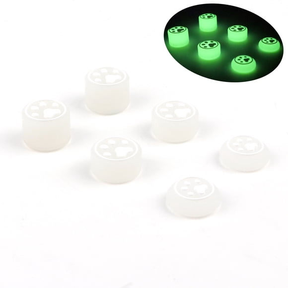 6 Pcs Capuchons de Prise en Silicone Lumineux pour Joystick de Manette PS4/PS5/Xbox/Switch Pro, Protecteur de Manette Effet Fluorescent