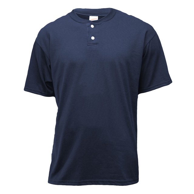 Soffe Men's Short Sleeve Henley Placket T-Shirt - M206