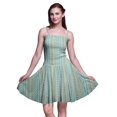 thumbnail image 1 of Bimba Robe d'Été à Bretelles Spaghetti Imprimée Géométrique Robe de Plage pour Vacances et Fêtes - Petit, 1 of 5