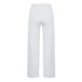 thumbnail image 4 of Birdeem Fashion Womens Spring and Summer Versatile Wide Leg Cotton Linen Elastic Waist Solid Color Wide Leg Pants, 4 of 6