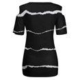 thumbnail image 3 of Birdeem Fashion Woman Round Neck Printing Short Sleeve T Shirt Blouse Tops Sweatshirt, 3 of 5
