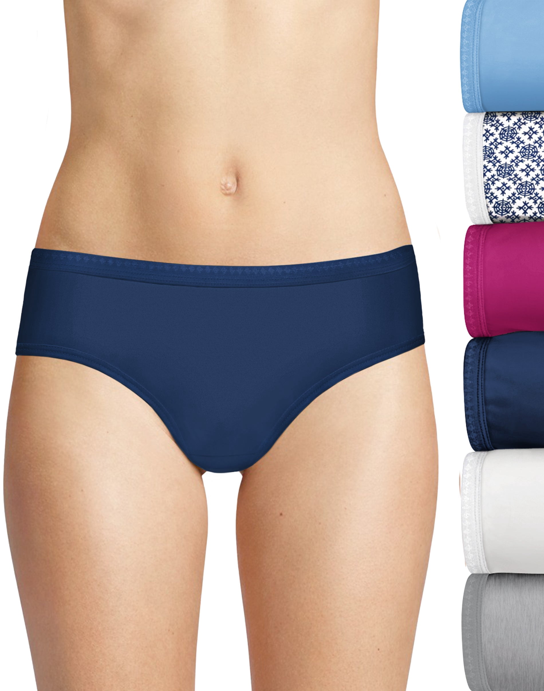 Hanes Womens Ultimate Breathable Cotton Hipster 6-Pack, 6