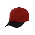thumbnail image 1 of Two-Tone  Adjustable Baseball Cap, Burgundy Black, 1 of 2