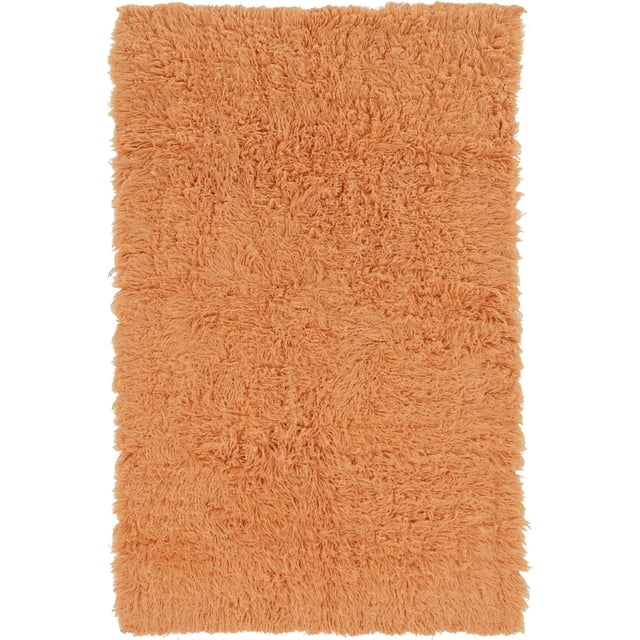 New Flokati 1400gr 2' x 3' Accent Rug, Sherbet