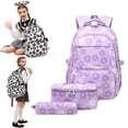 thumbnail image 1 of Donut Printed School Backpack For Girls Backpack With Lunch Box Lightweight Water Kids Bookbags Set, 1 of 9