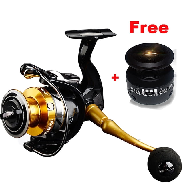 Double Metal Spools Spinning Fishing Reel Original Spare Spool Fishing Reels Saltwater Carp Feeder Free Metal Spare Spool Reel ,Rigid Aluminum Skeletal Frame