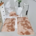 thumbnail image 1 of ABPWLY Mixed Color Bath Mats 3 Set Winter Bathroom Rugs for 3 Pcs Toilet Mats Soft Water Absorption Non Slip Thick Washable Easy to Dry DarkHome Needs Canada Days Decorations Home and Kitchen, 1 of 7